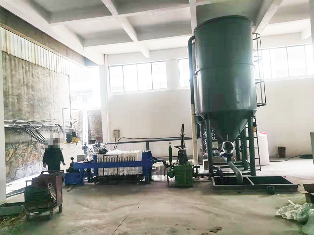 YBH140-10壓濾機(jī)入料泵使用現(xiàn)場管道安裝連接